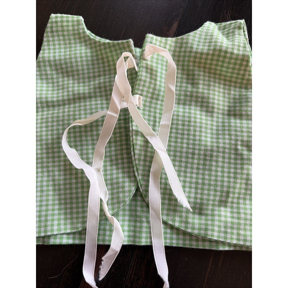 Cabbage Patch Kids / Doll Green & White Checkered Vest Top CPK 04 - Picture 4 of 4